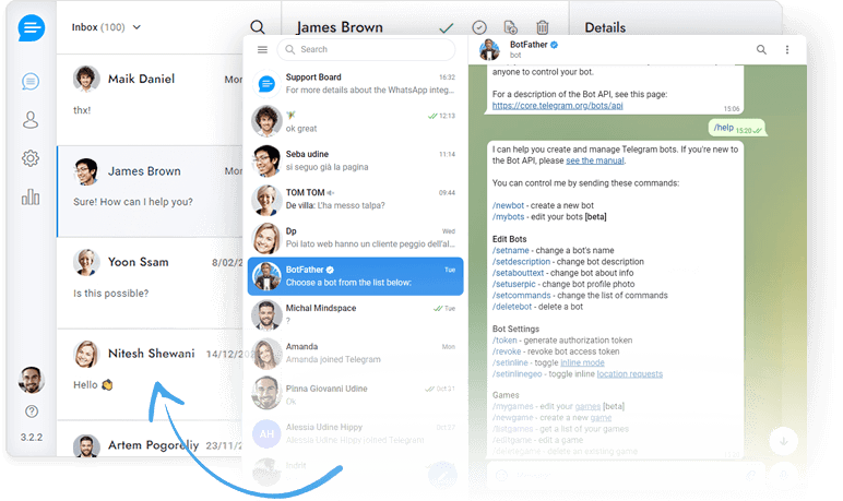 Интеграция чата Telegram