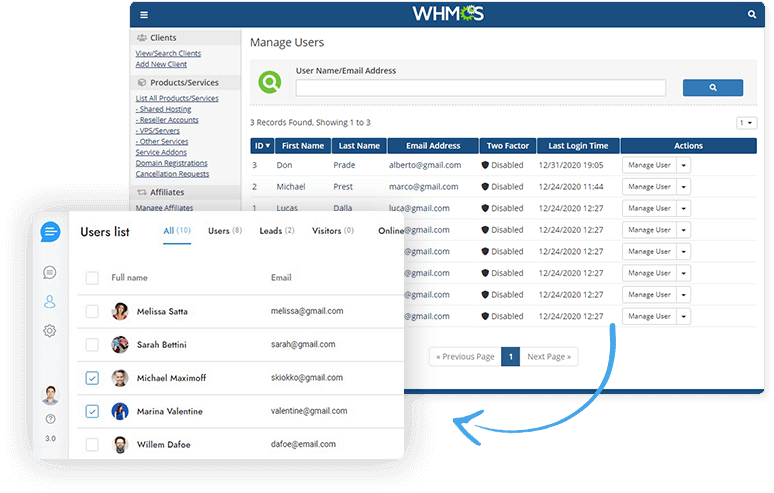 Детали WHMCS